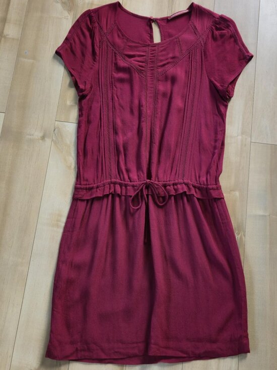 Comptoir Des Cotonniers Dresses & Skirts - French Comptoir des Cotonniers Burgundy Boho Midi Dress XS 100% Viscose